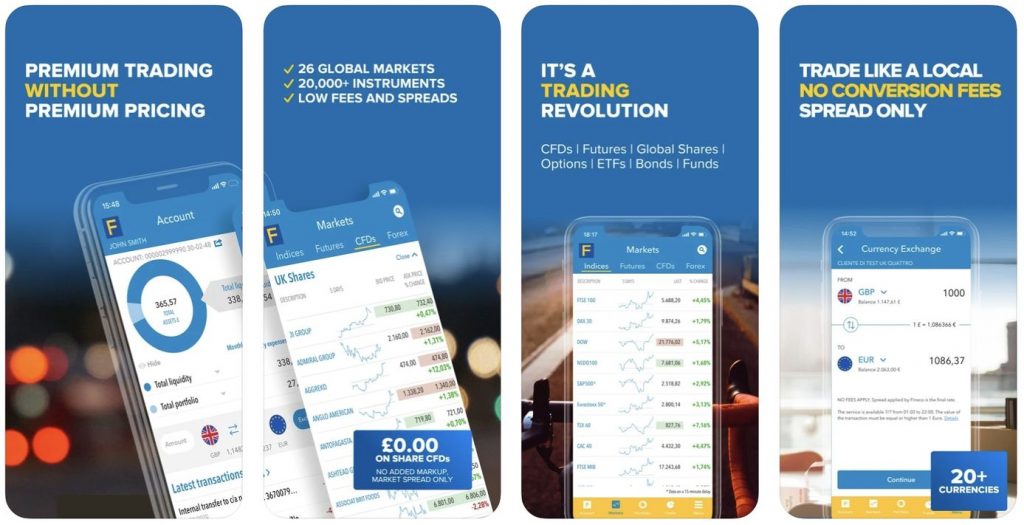 Compare best stock apps, Trading apps, Fineco